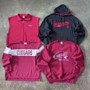 Vintage Washington State Cougars Sweaters Bundle Lot Sweatshirt Crewneck